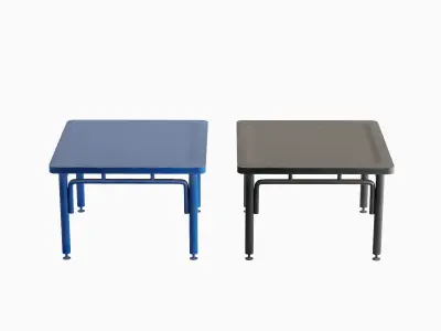 Steel Table Colored 04 Low-poly 3D model