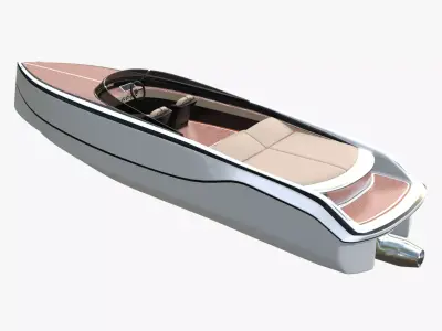 Zagato Electric Boat Low-poly 3D model