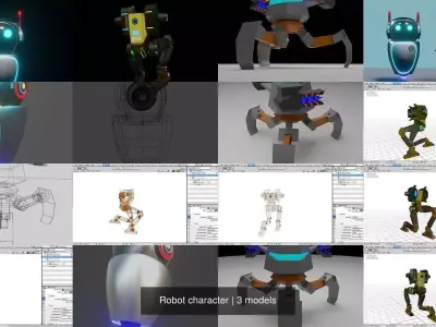 Robot character 3D Model Pack