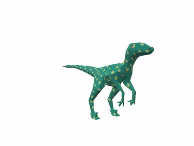 Dinosaur Cartoon - 03 Low-poly 3D model