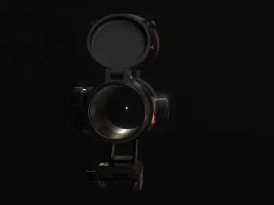 Red Dot Optic Low-poly 3D model