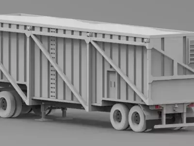 Reboque Canavieiro Low-poly 3D model