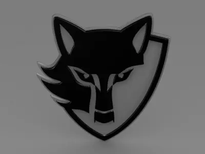 E wolf 3d logo 3D model