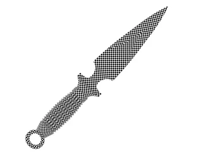 battle knife v7 3D model