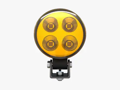Circular Amber LED Light Bar V2 3D model