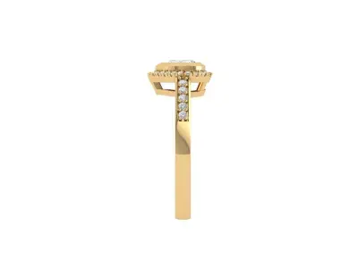 Heart Art Deco Ring 3D print model get