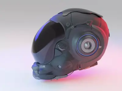 Military SCI-FI Helmet 3D model