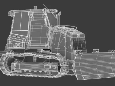 D5K2 Crawler Tractor Dirty 3D model