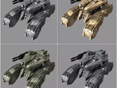SF Light Tank - MK1  Low-poly 3D model