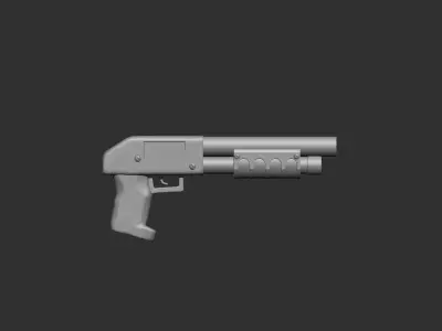 Stylized Short Shotgun Free 3D print model