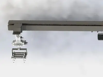 A suction device containing x-axis tool  and cyliner 3D model