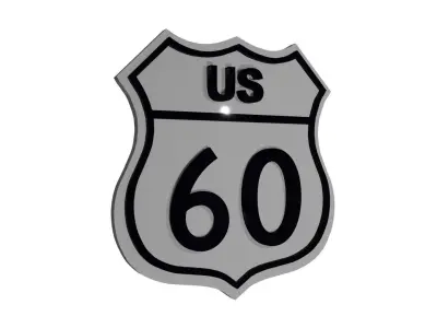 Sign US 60 3D model