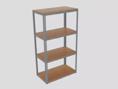 Warehouse Shelving Industrial High  3D model