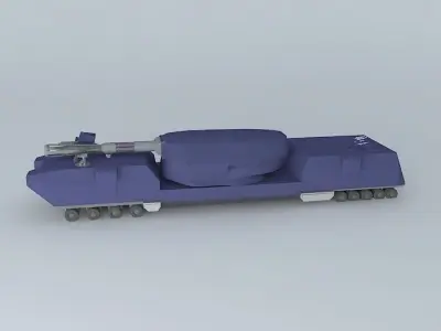 MPC Comet - Mobile Plasma Cannon on the conveyor Mamut Free 3D model