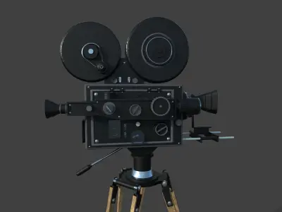 Vintage Movie Camera 3D model
