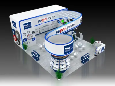 Auto Hall Stand Exhibition Modern 3D model