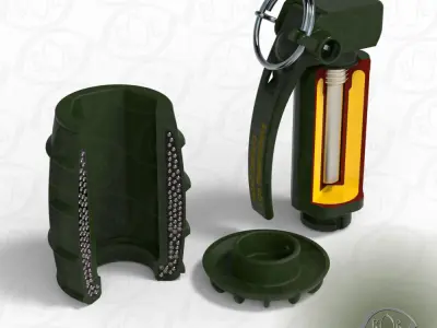 German DM51 hand grenade assembly printable moulage 3D model
