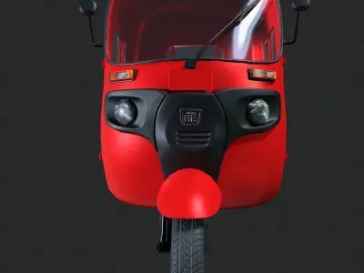  Cargo Autorickshaw With Loader Low-poly 3D model
