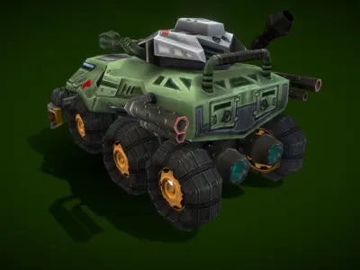 Tank Boss AT Low-poly 3D model