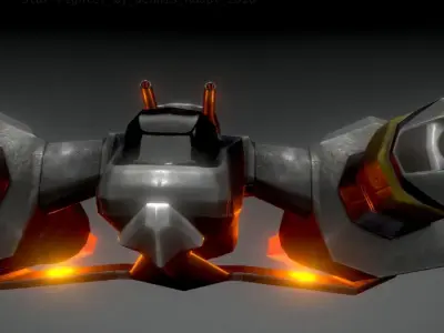 Lowpoly Star Fighter Low-poly 3D model