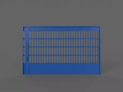 PBR Industrial Gate 4 Low-poly 3D model