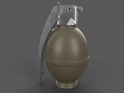 Hand Grenade Low-poly 3D model order