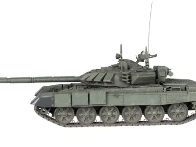 T 72 B3 Main Battle Tank Low-poly 3D model
