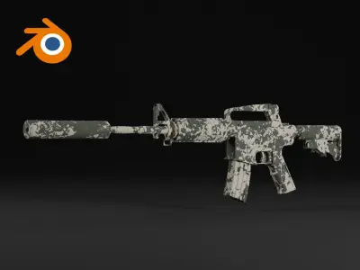 M4 carbine gun 3D model