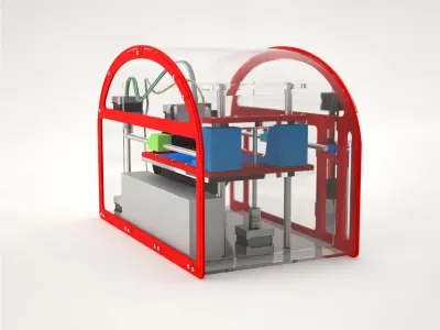 3D Printer-Printeer scorpion machine Free 3D model