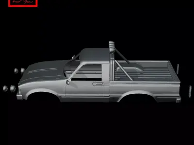 Toyota Hilux Pickup 1991 Car body 3D model