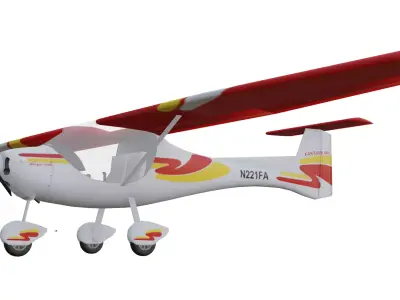 Sport Aircraft Allegro 2000 Low-poly 3D model