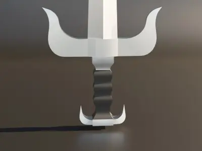 Low-poly Fantasy Knight Sword Low-poly 3D model