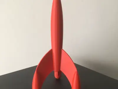 Kuifje - Tintin Rocket one piece print 3D model