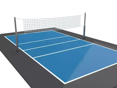 Volleyball Court 02 3D model
