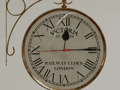 London Railway Clock Free 3D model