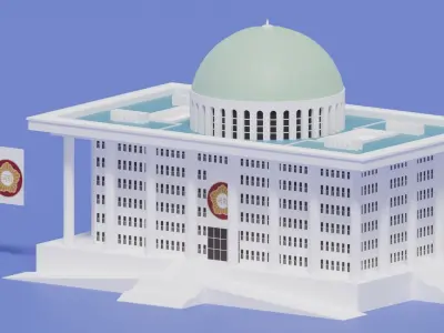 Korea National Assembly Proceeding Hall Seoul 3D model