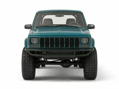 Rugged Teal Off Road Adventure Pickup 3D model