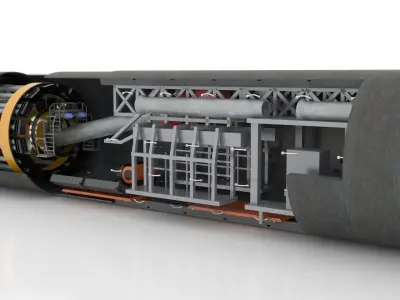 tunnel boring machine 3D model