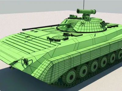 Pink BMP-2 Low-poly 3D model