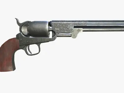 Colt Navy 1851 Low-poly 3D model