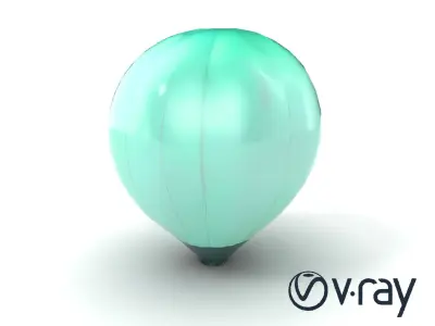 Night Glow Hot Air Balloon model pack Low-poly 3D model