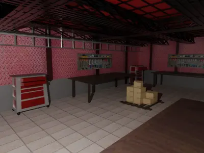 Workshop  Low-poly 3D model