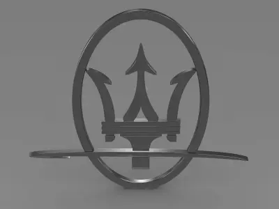 maserati logo 3D model from CGTrader