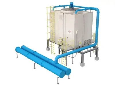 Rooftop Cooling Unit 2 3D model