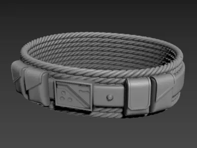 Mandalorian Boba Fett belt and gears One12 scale STL 3D print model