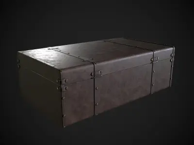 Vintage Suitcase Low-poly 3D model