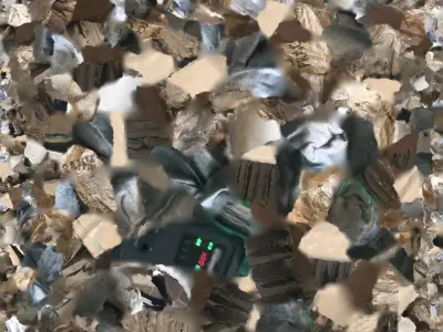 Corrugated board cardboard parcel transport box 3D model