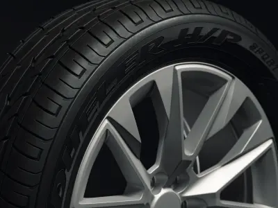 Bridgestone Dueller HP Sport Detailed 3D Model 3D model