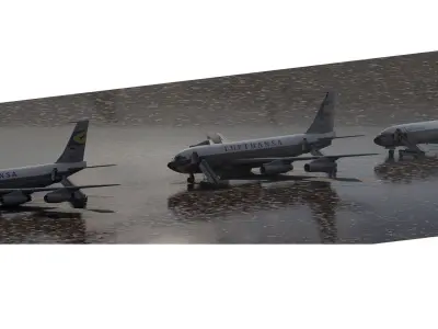 boeing 707-420a 720-30b 707-330-b 727-30 3D model