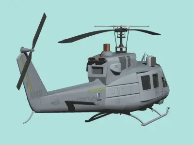 U S MARINES UH-1N Free 3D model